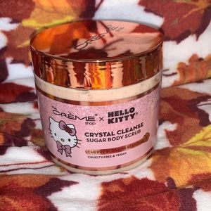 Hello Kitty Crystal Cleanse Sugar Body Scrub Cherry Blossom The Creme Shop RARE